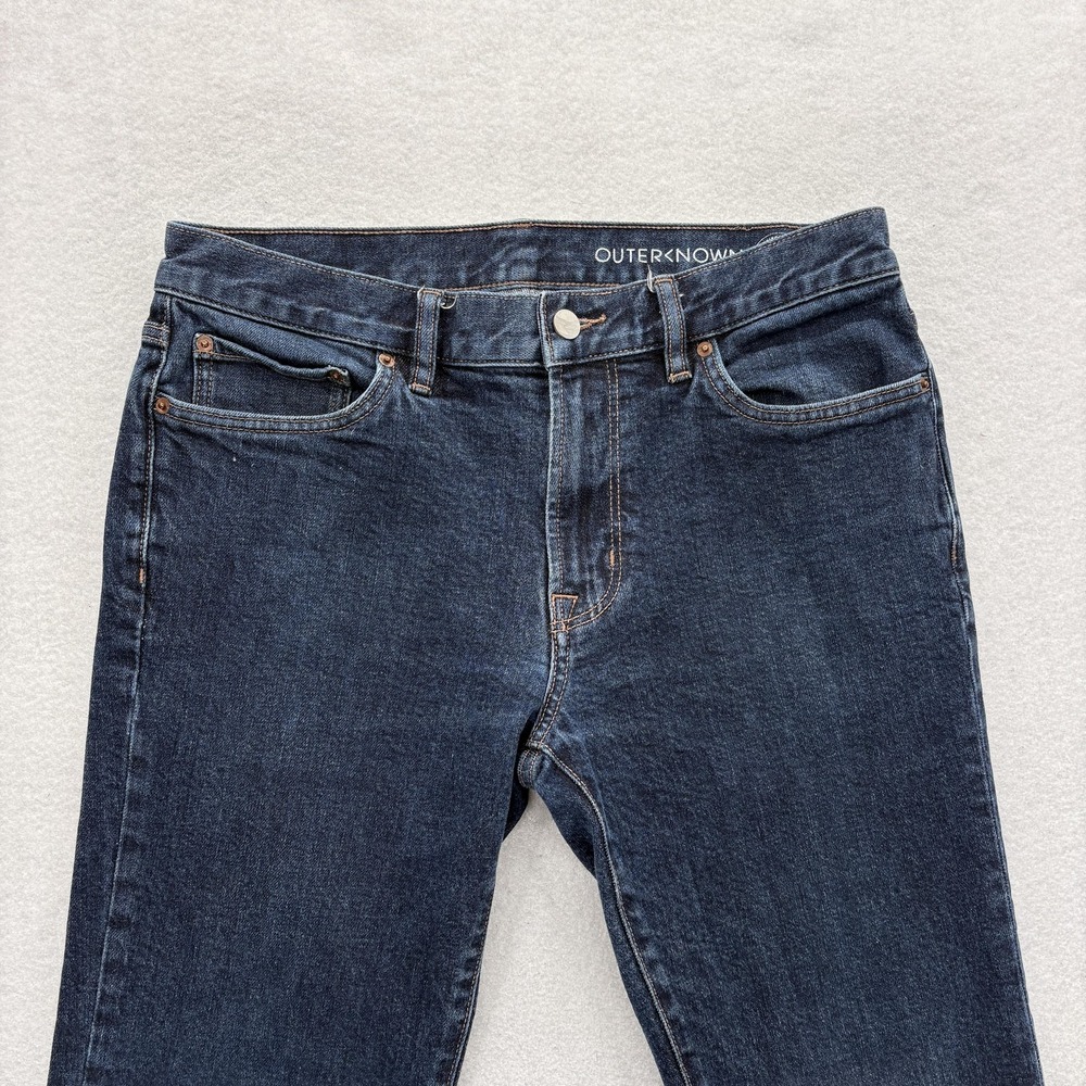 Outerknown Men’s Slim Jeans in Dark Indigo - Picture 2 of 14